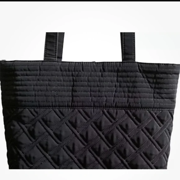 Vera Bradley Black Quilted Tote Bag - Picture 3 of 16